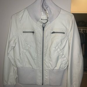 White leather jacket